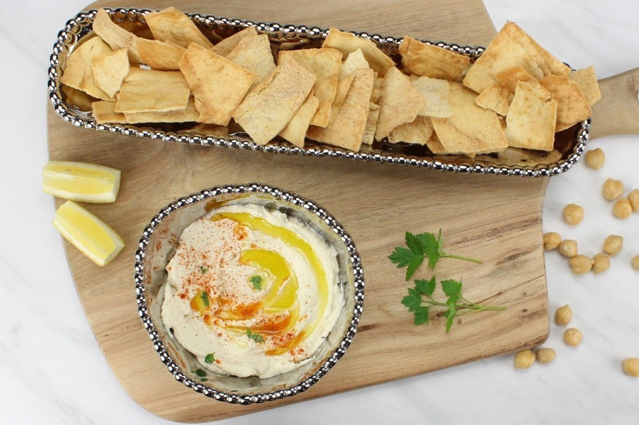 Hummus Recipe using our Cracker tray