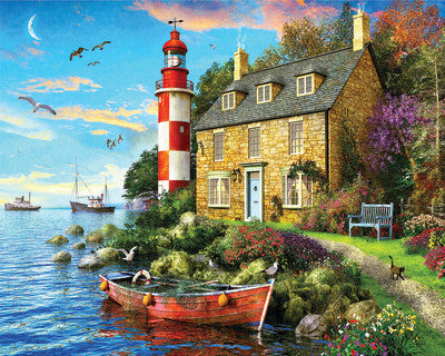 1000 Piece Puzzle - Cottage Lighthouse